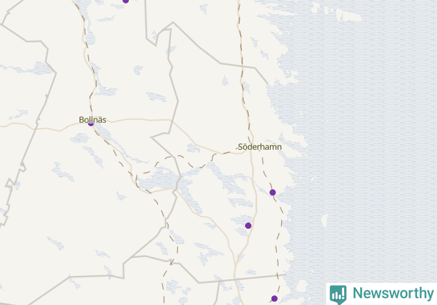 Karta över Söderhamns kommun