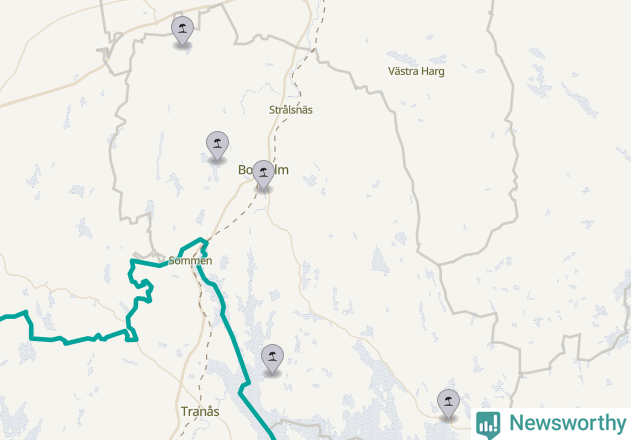 Karta över Boxholms kommun