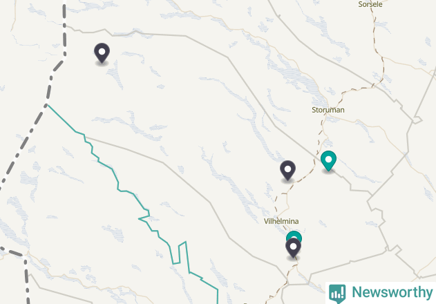 Karta över Vilhelmina kommun