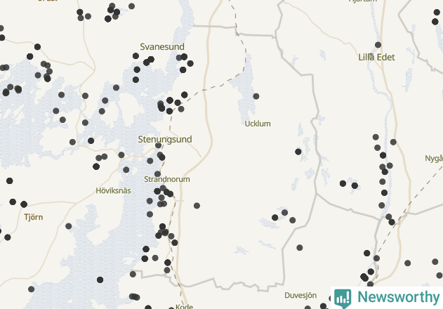 Karta över Stenungsunds kommun
