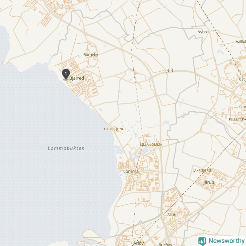 Karta över Lomma kommun