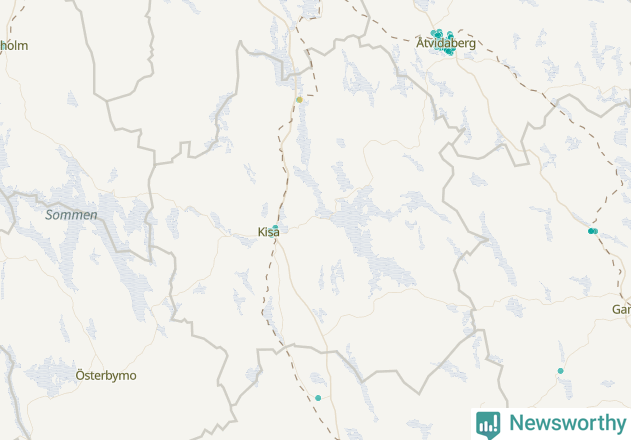 Karta över Kinda kommun