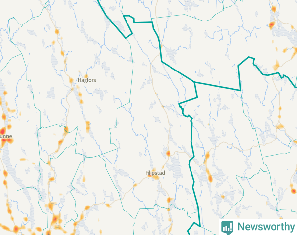 Karta över Filipstads kommun