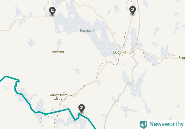 Karta över viltolyckor i Ludvika kommun