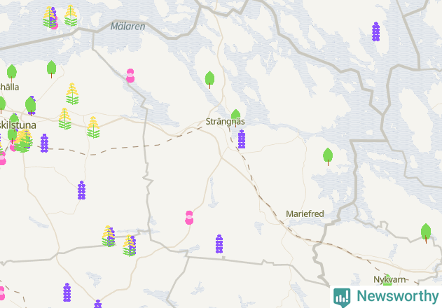 Karta över Strängnäs kommun