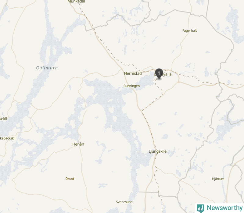 Karta över Uddevalla kommun