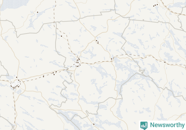 Karta över Flens kommun