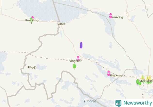 Karta över Vingåkers kommun