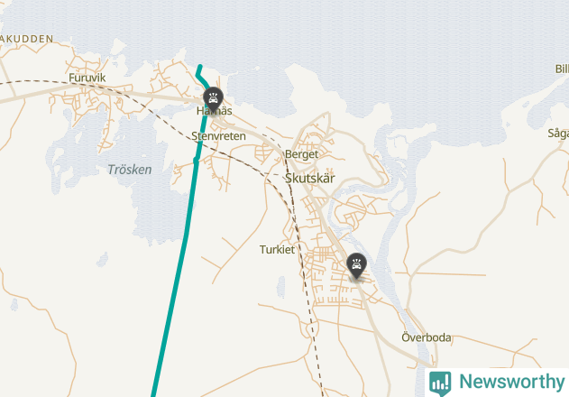 Karta över viltolyckor i Älvkarleby kommun