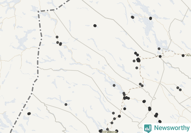 Karta över Storumans kommun