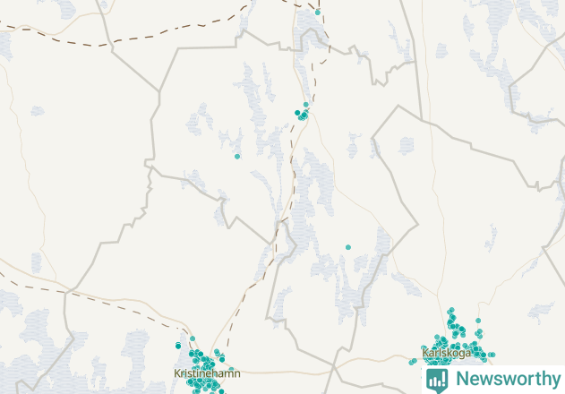 Karta över Storfors kommun