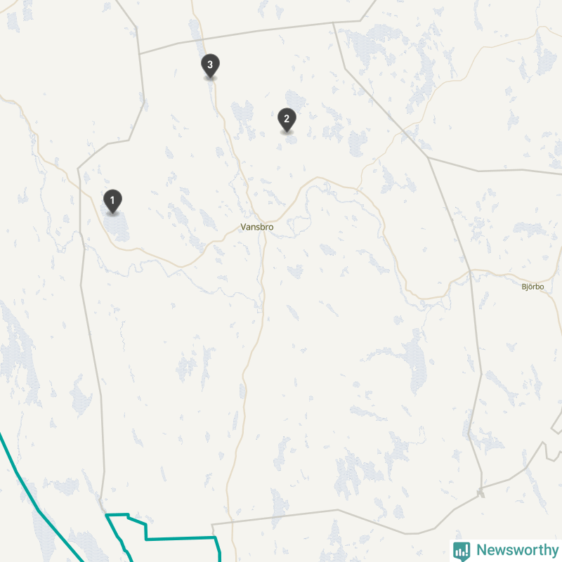 Karta över Vansbro kommun