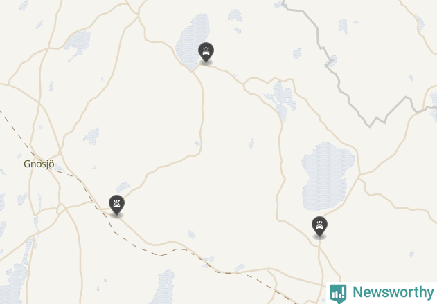 Karta över Gnosjö kommun