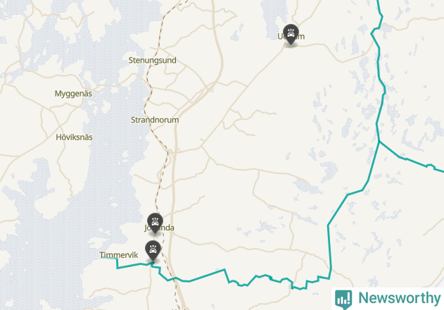 Karta över viltolyckor i Stenungsunds kommun