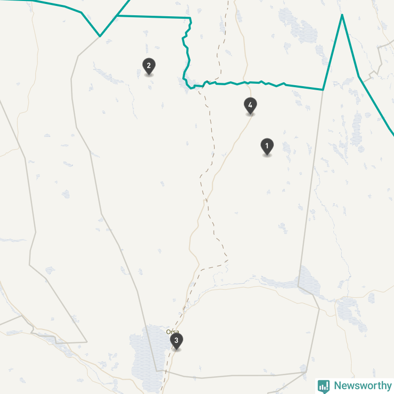 Karta över Orsa kommun