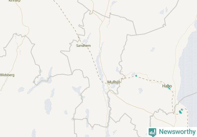 Karta över Mullsjö kommun