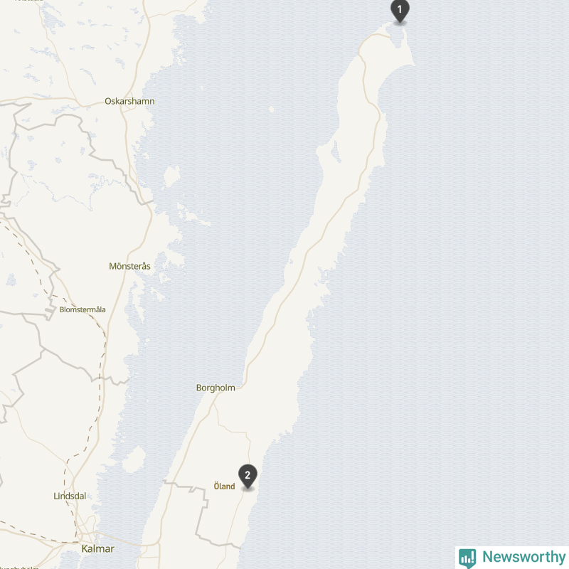 Karta över Borgholms kommun