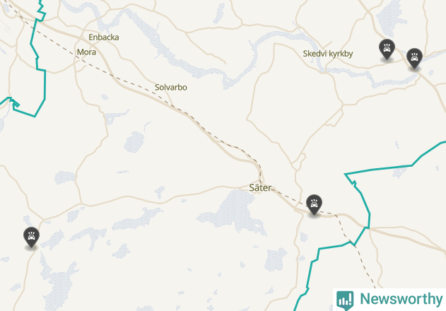 Karta över viltolyckor i Säters kommun