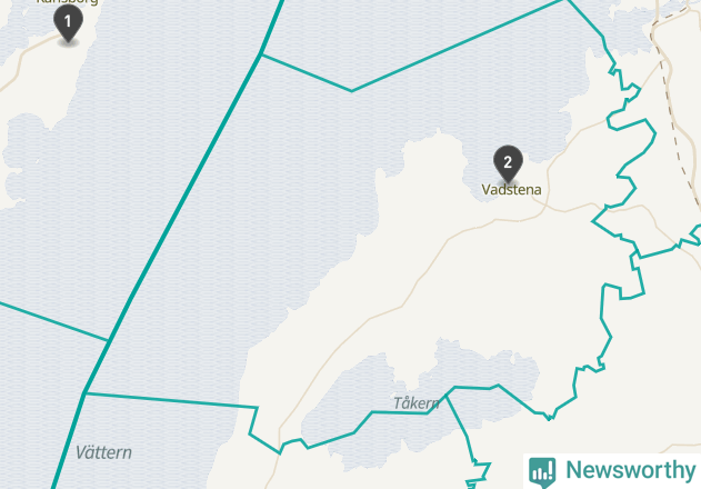 Karta över väderstationer i artikeln