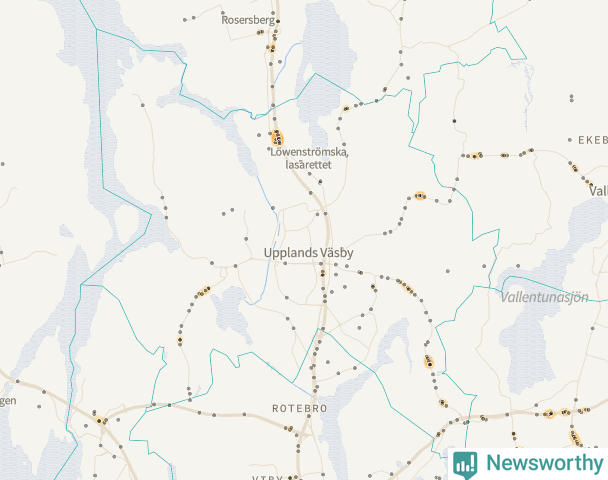 Karta över Upplands Väsby kommun