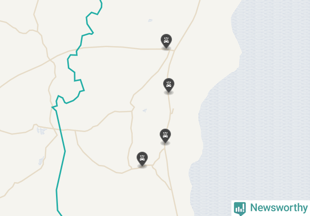 Karta över viltolyckor i Hjo kommun