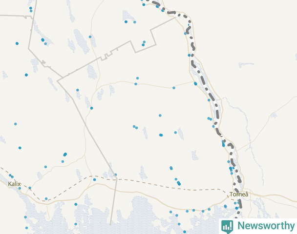 Karta över Haparanda kommun
