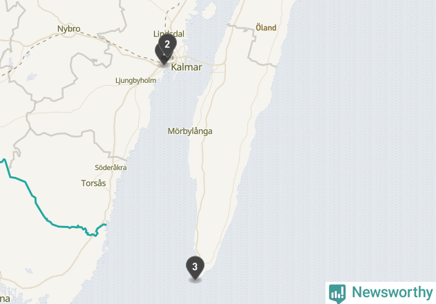 Karta över väderstationer i artikeln