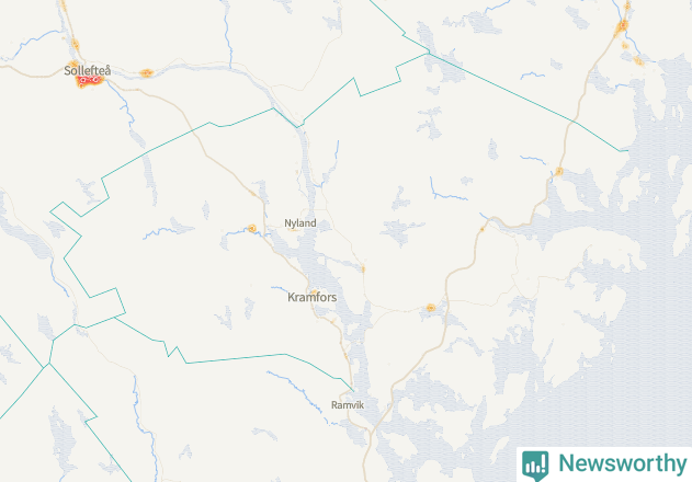 Karta över Kramfors kommun