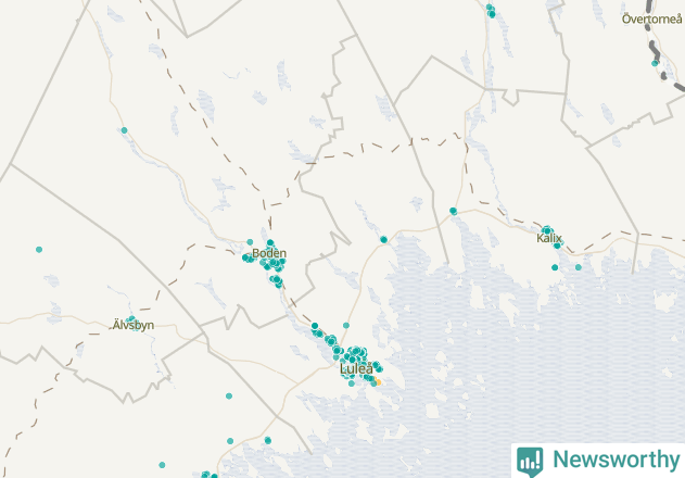 Karta över Luleå kommun