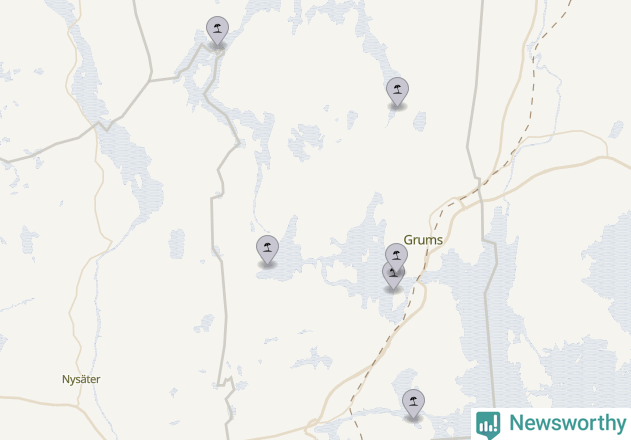 Karta över Grums kommun