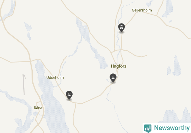 Karta över viltolyckor i Hagfors kommun