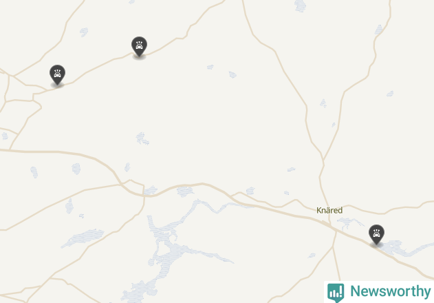 Karta över viltolyckor i Laholms kommun