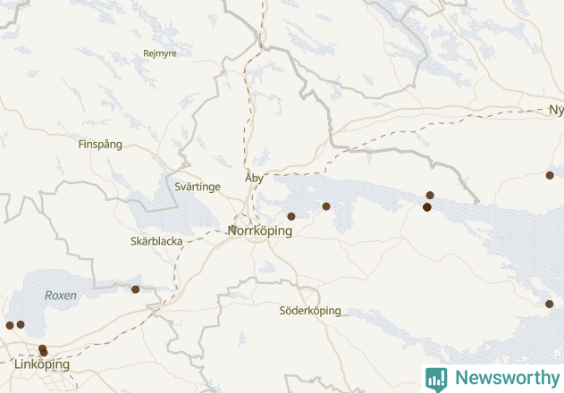 Karta över Norrköpings kommun