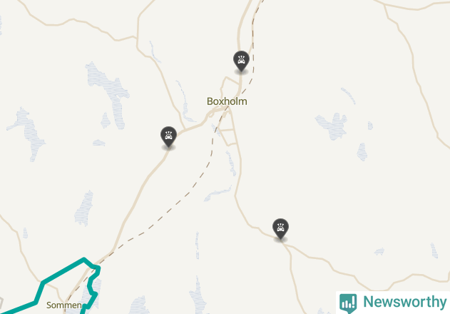 Karta över viltolyckor i Boxholms kommun