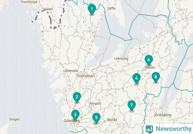 Karta över Strömstads kommun