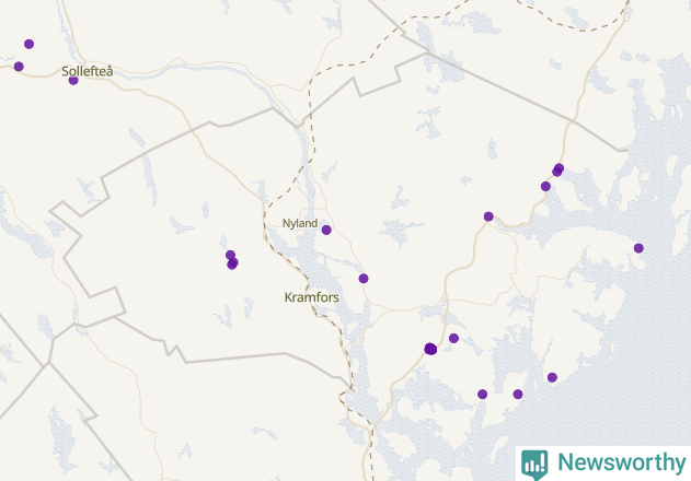 Karta över Kramfors kommun