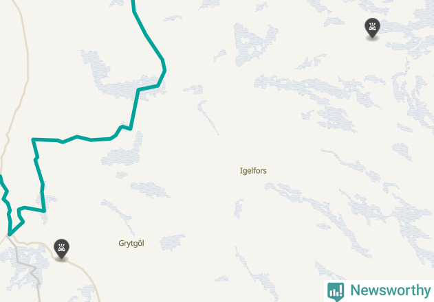 Karta över viltolyckor i Finspångs kommun