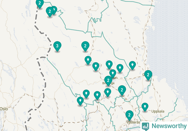 Karta över Säters kommun