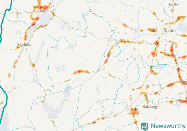 Karta över Lekebergs kommun