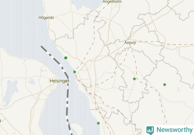 Karta över Helsingborgs kommun