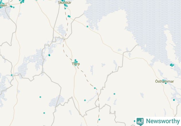 Karta över Tierps kommun