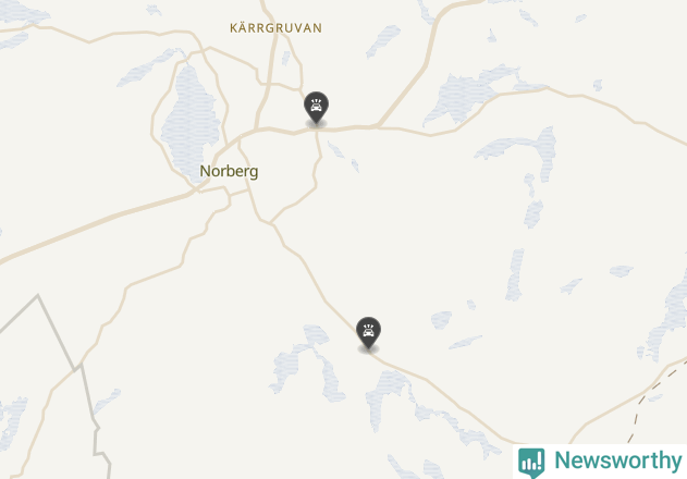 Karta över viltolyckor i Norbergs kommun