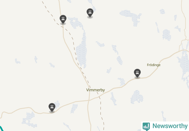 Karta över viltolyckor i Vimmerby kommun