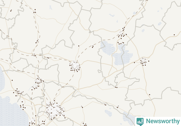 Karta över Eslövs kommun