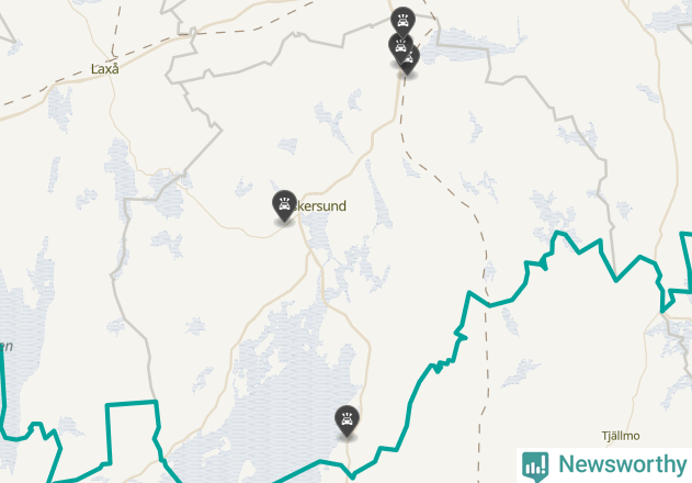 Karta över viltolyckor i Askersunds kommun