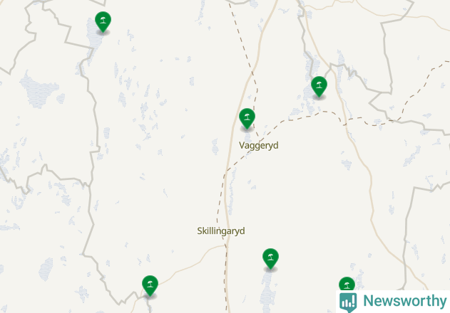 Karta över Vaggeryds kommun