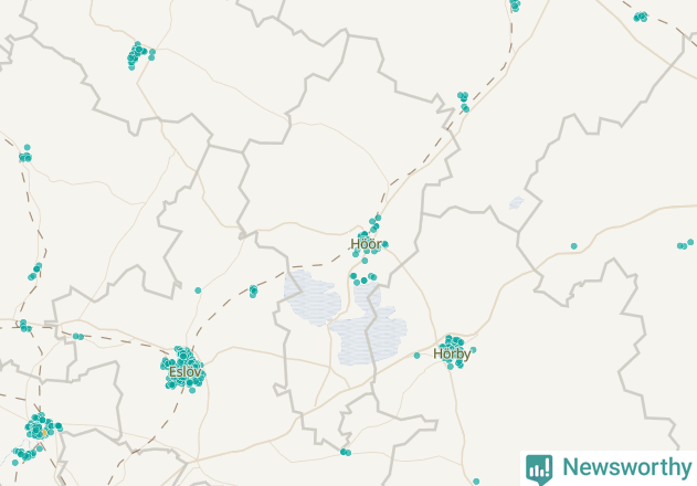 Karta över Höörs kommun