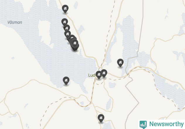 Karta över Ludvika kommun