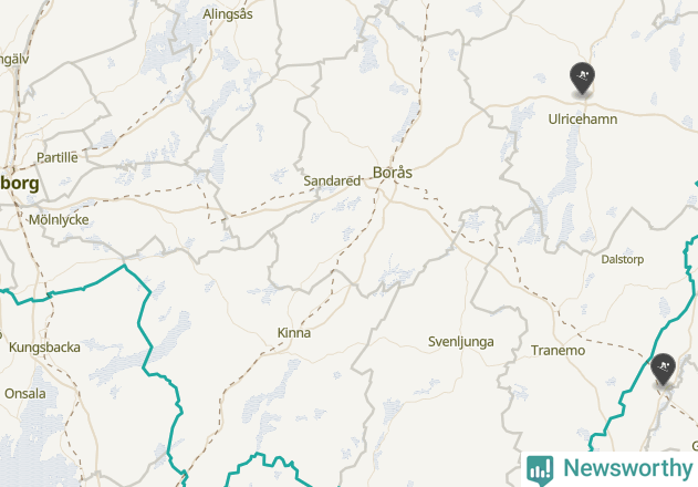 Karta över Härryda kommun