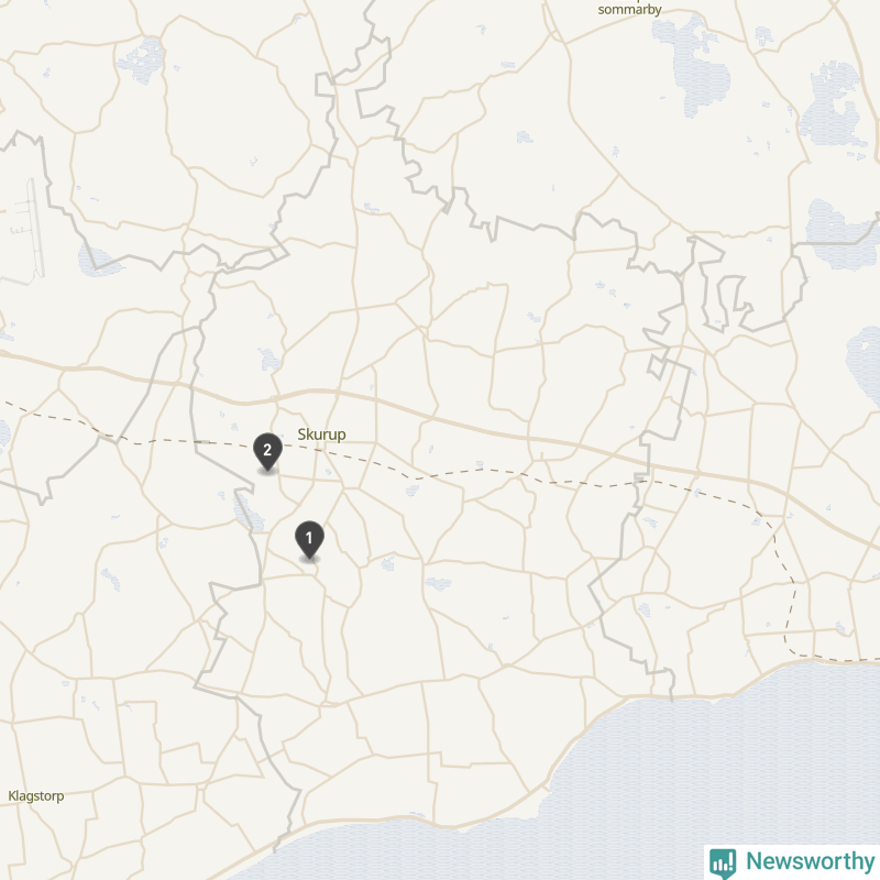 Karta över Skurups kommun